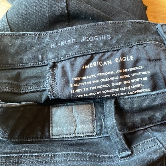 American Eagle High Rise Jegging Distressed Black size 2 - Picture 6 of 10